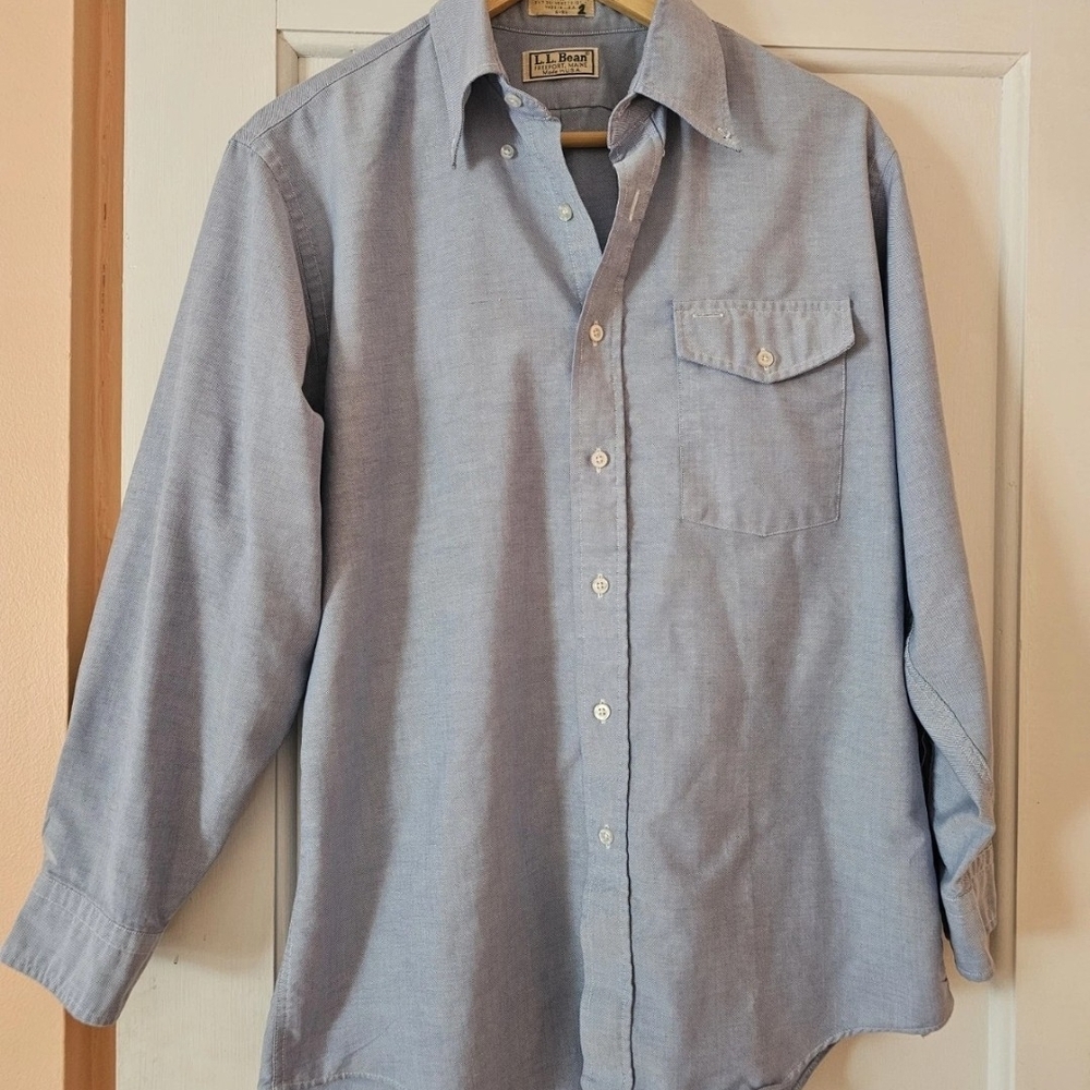 L.L. Bean Men’s Light Blue Oxford Button-Down Shirt